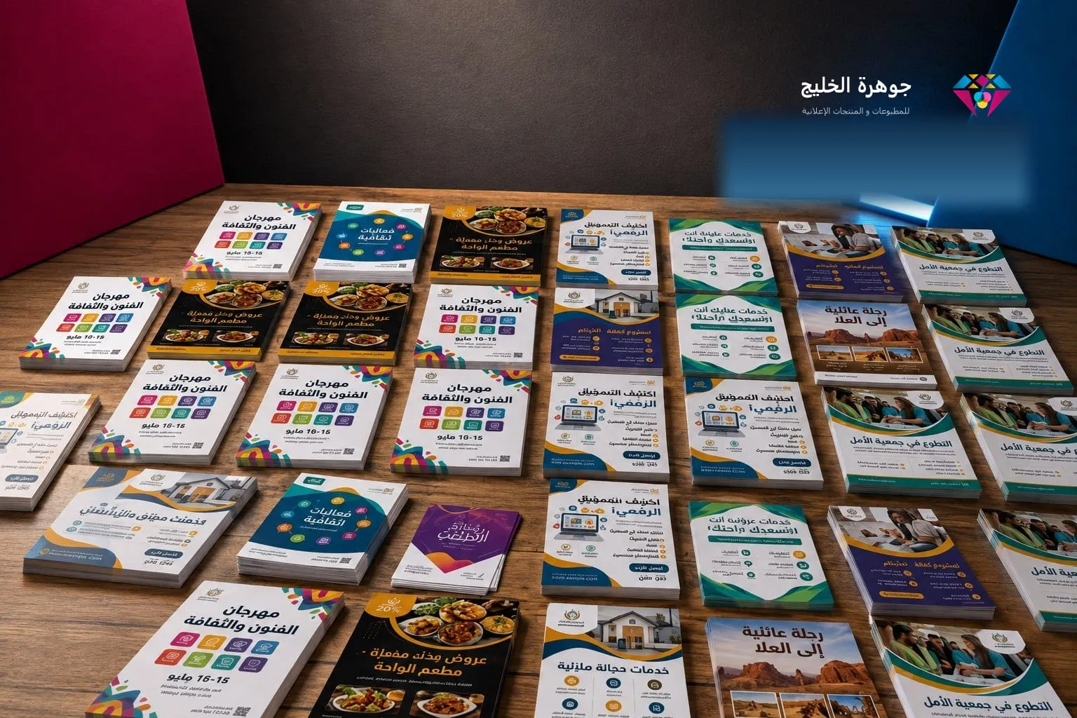 مجموعة فلايرات وبروشورات بتصاميم متعددة